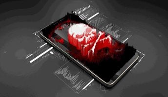 Conceptual Image on Spyware on Phone