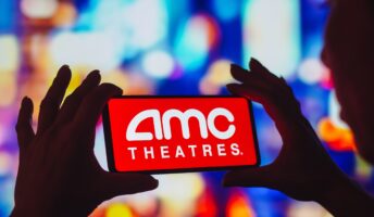 AMC theatres logo on screen