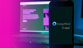 DeepMind Google logo on a smartphone
