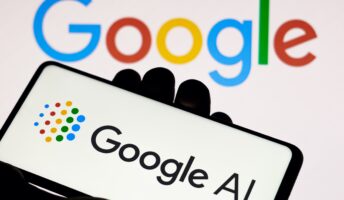 Google AI logo on smartphone