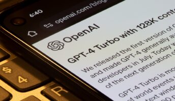 openai gpt-4 turbo on phone screen