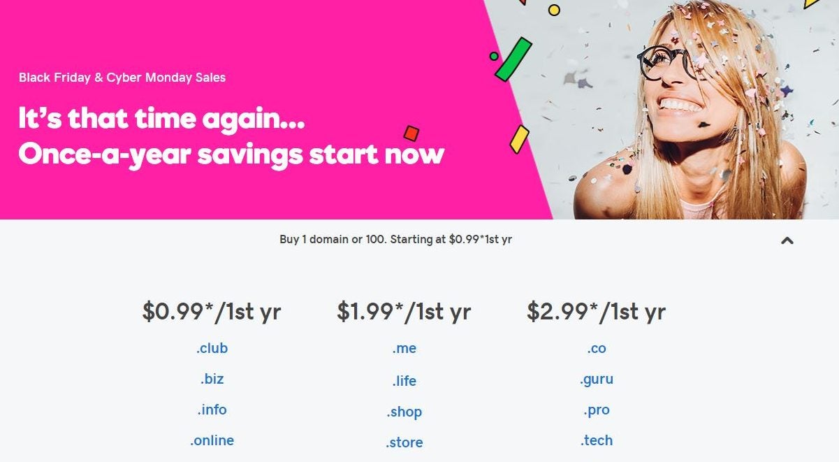 Godaddy black friday sale