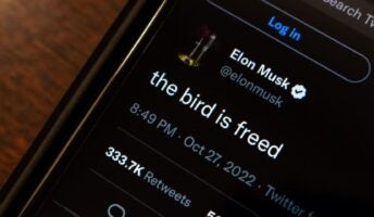 Musk Tweet on Phone