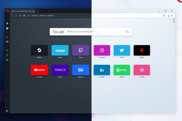 Opera light and dark mode