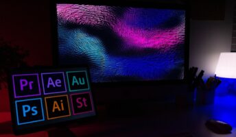 Adobe tools on a desktop