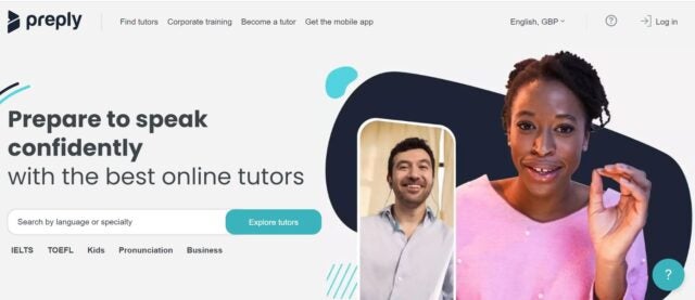 Preply homepage screenshot
