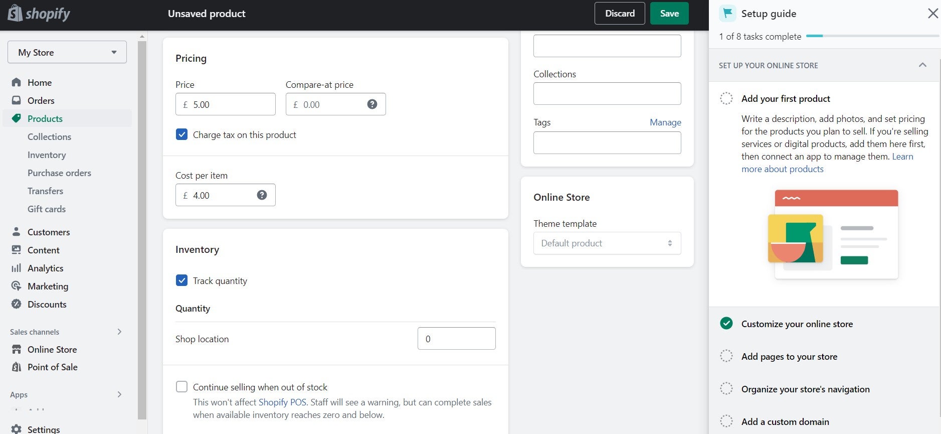 Shopify stock tracking features