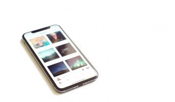 iphone on white background