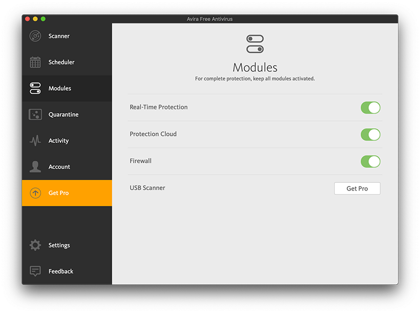 avira free modules