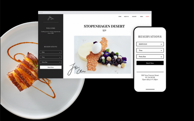 Wix Restaurant website builder